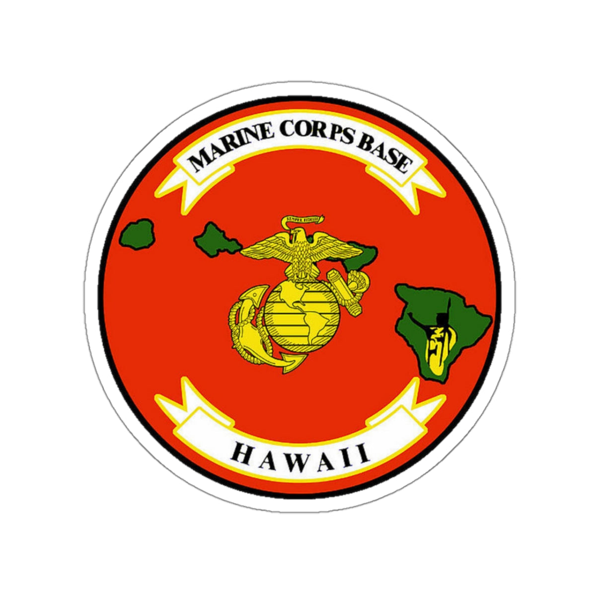 Marine Corps Base Hawaii (USMC) STICKER Vinyl Kiss-Cut Decal