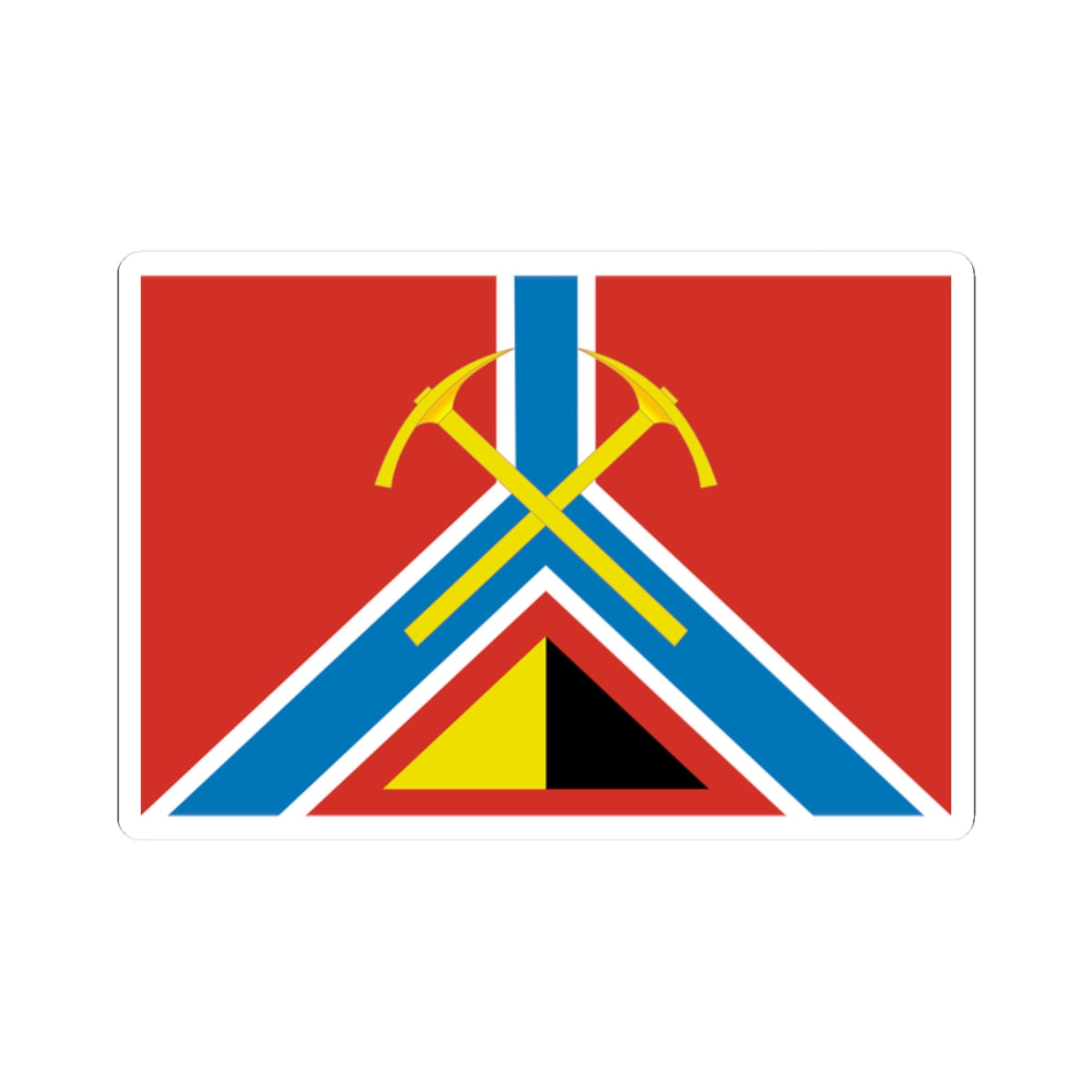 Flag of Susumansky rayon Magadan Oblast (Russia) STICKER Vinyl Kiss-Cut Decal