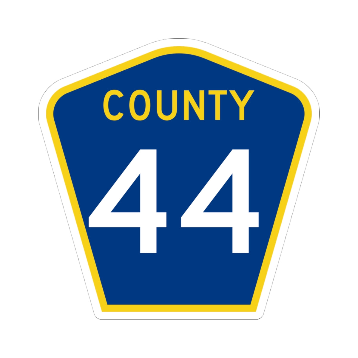 County 44 MN (Minnesota) (Road Sign) STICKER Vinyl Kiss-Cut Decal