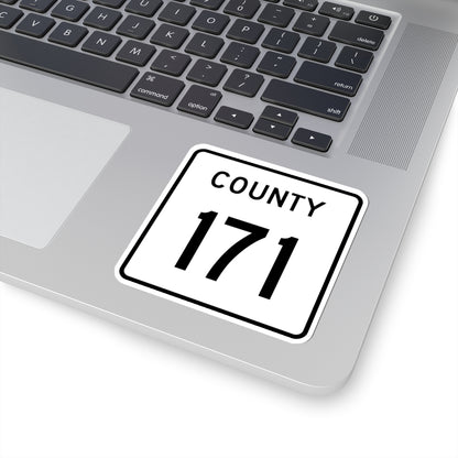 County 171 square (Minnesota) (Road Sign) STICKER Vinyl Kiss-Cut Decal