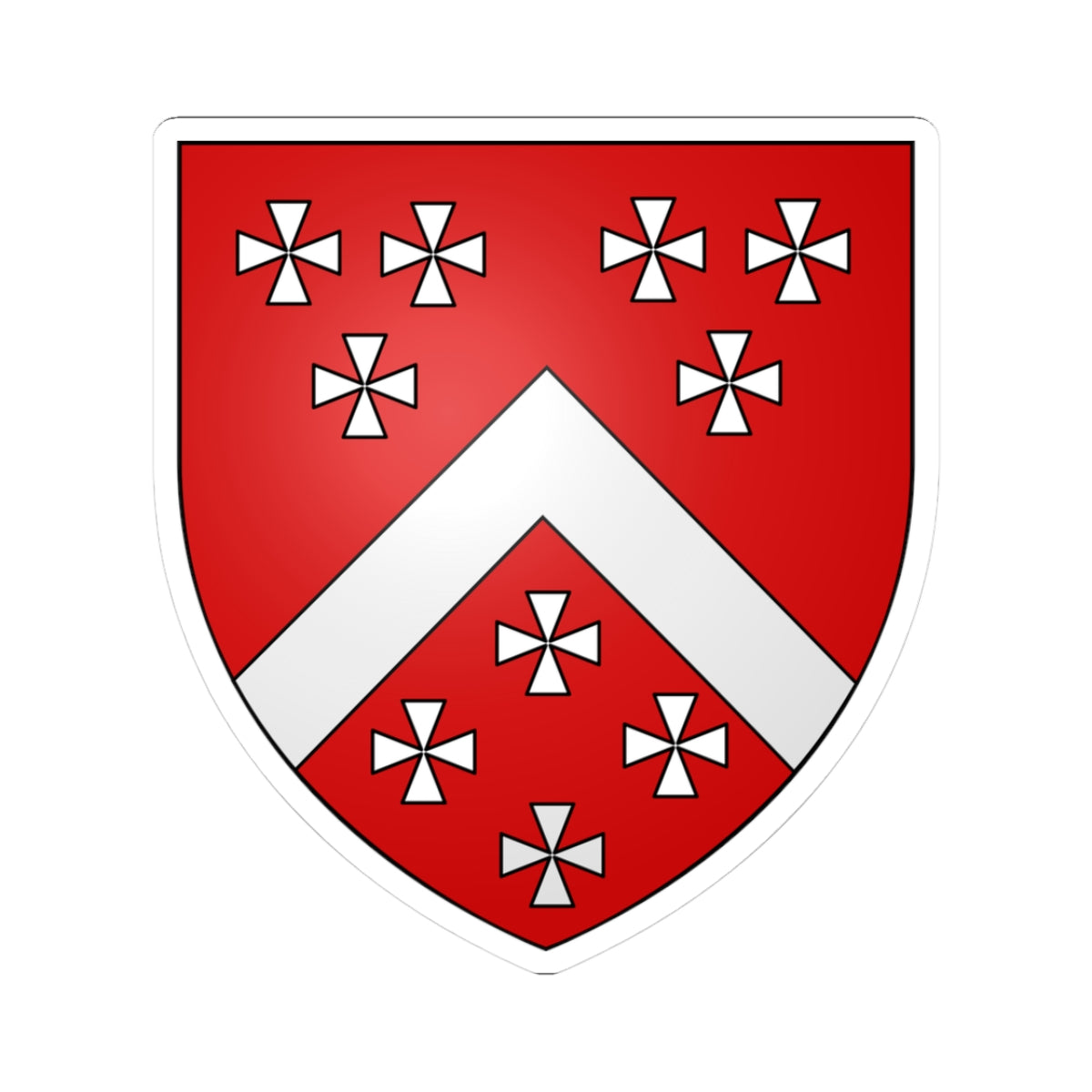 Armorial BerkeleyE CoA (England) (Coat of Arms) STICKER Vinyl Kiss-Cut Decal