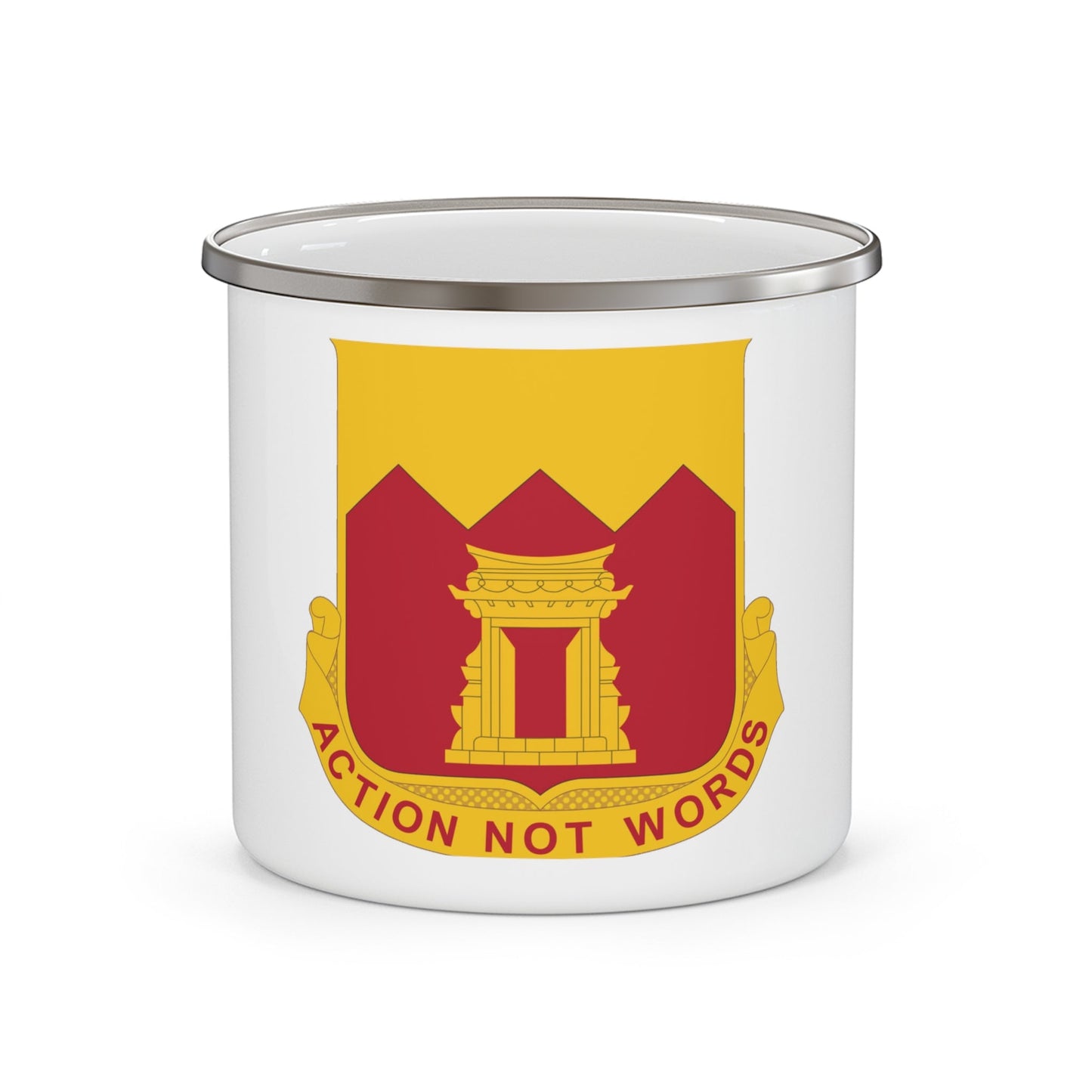 143rd Armored Field Artillery Battalion (U.S. Army) 12oz Enamel Mug-12oz-The Sticker Space