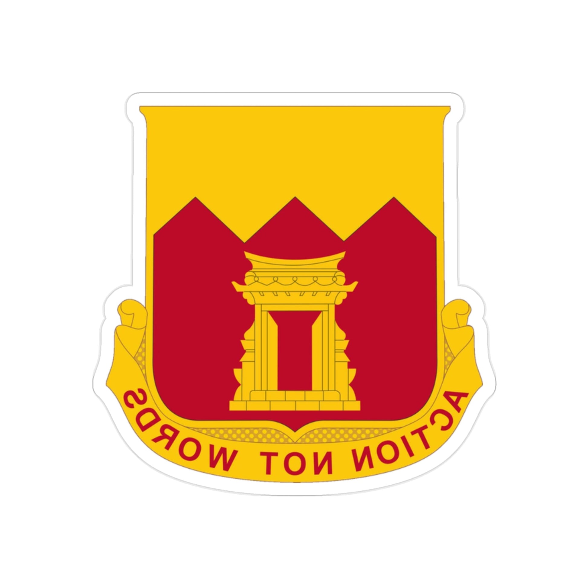 143rd Armored Field Artillery Battalion (U.S. Army) REVERSE PRINT Transparent STICKER-2" × 2"-The Sticker Space