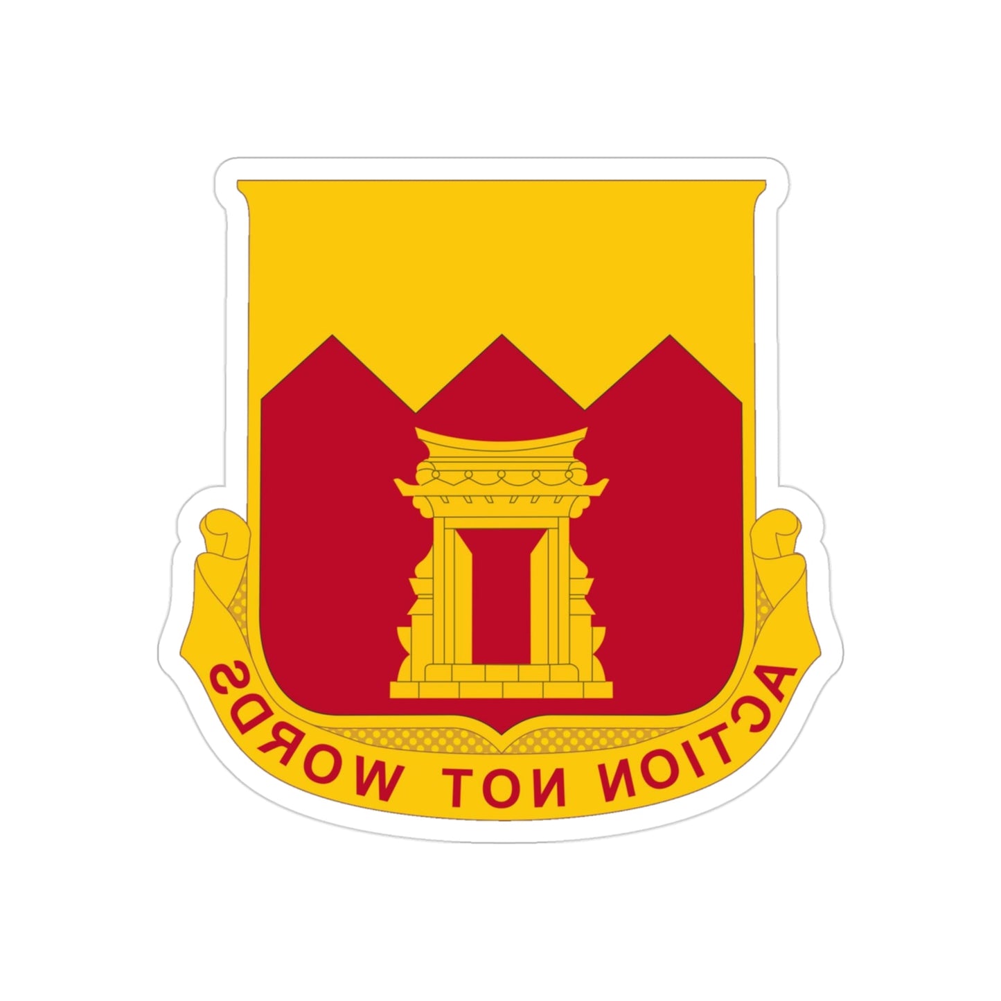 143rd Armored Field Artillery Battalion (U.S. Army) REVERSE PRINT Transparent STICKER-3" × 3"-The Sticker Space