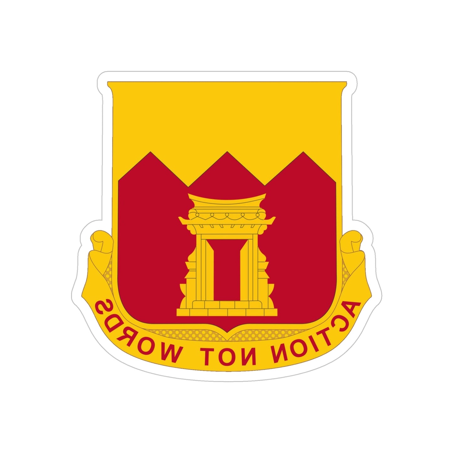 143rd Armored Field Artillery Battalion (U.S. Army) REVERSE PRINT Transparent STICKER-5" × 5"-The Sticker Space