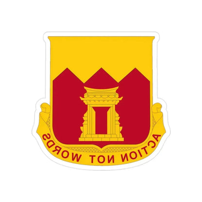 143rd Armored Field Artillery Battalion (U.S. Army) REVERSE PRINT Transparent Die-Cut STICKER - The Sticker Space