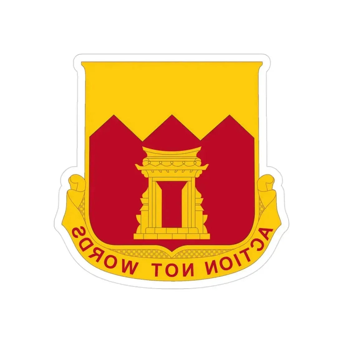 143rd Armored Field Artillery Battalion (U.S. Army) REVERSE PRINT Transparent Die-Cut STICKER - The Sticker Space
