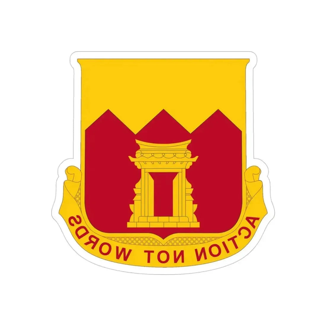 143rd Armored Field Artillery Battalion (U.S. Army) REVERSE PRINT Transparent Die-Cut STICKER - The Sticker Space