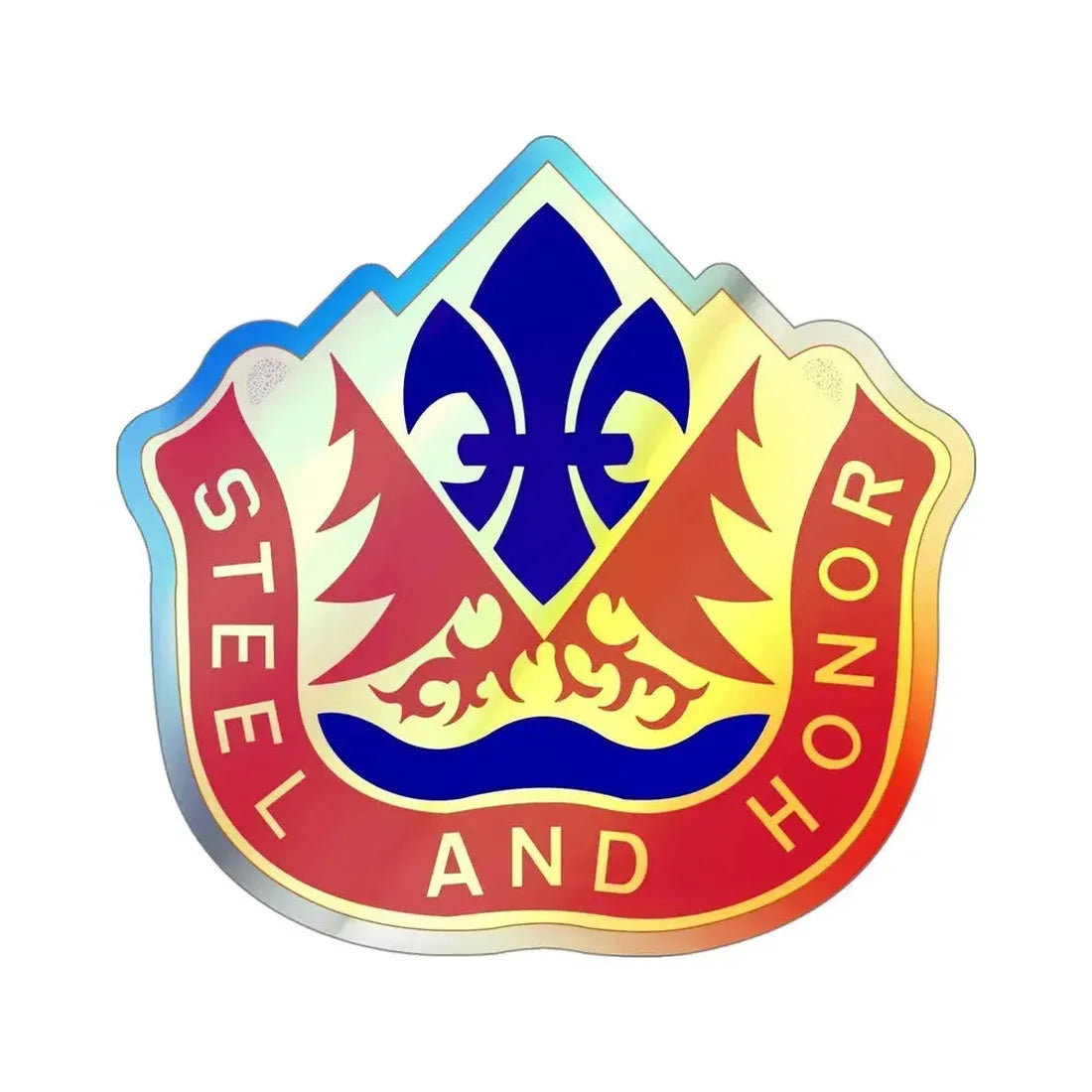 143rd Field Artillery Group (U.S. Army) Holographic STICKER Die-Cut Vinyl Decal 4 Inch Holographic - The Sticker Space
