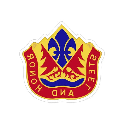 143rd Field Artillery Group (U.S. Army) REVERSE PRINT Transparent Die-Cut STICKER 5 Inch Die-Cut Transparent - The Sticker Space