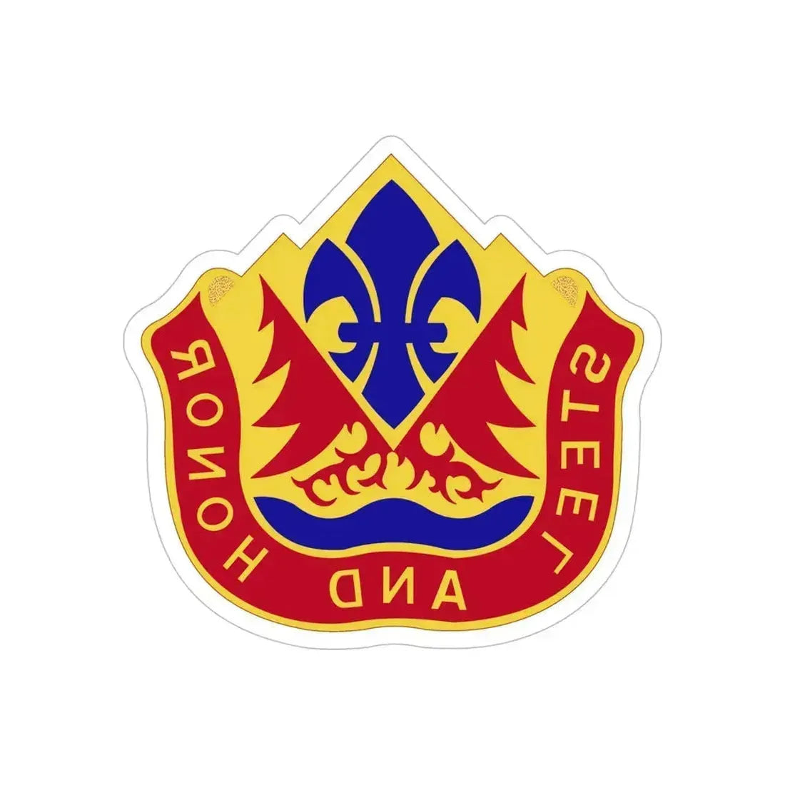 143rd Field Artillery Group (U.S. Army) REVERSE PRINT Transparent Die-Cut STICKER 6 Inch Die-Cut Transparent - The Sticker Space