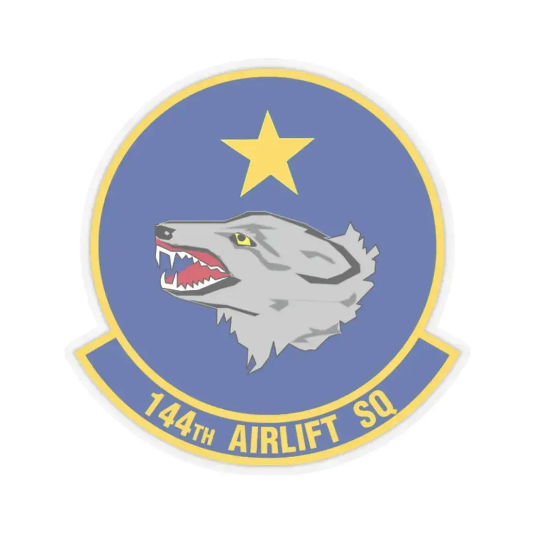144 Airlift Squadron (U.S. Air Force) STICKER Vinyl Kiss-Cut Decal 2 Inch Transparent - The Sticker Space