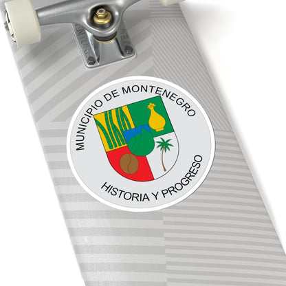Escudo de Montenegro Quindío (Colombia) (Coat of Arms) STICKER Vinyl Kiss-Cut Decal