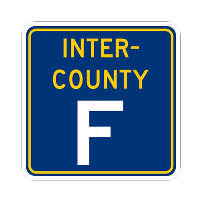 Inter County Route F MN (Minnesota) (Road Sign) STICKER Vinyl Kiss-Cut Decal