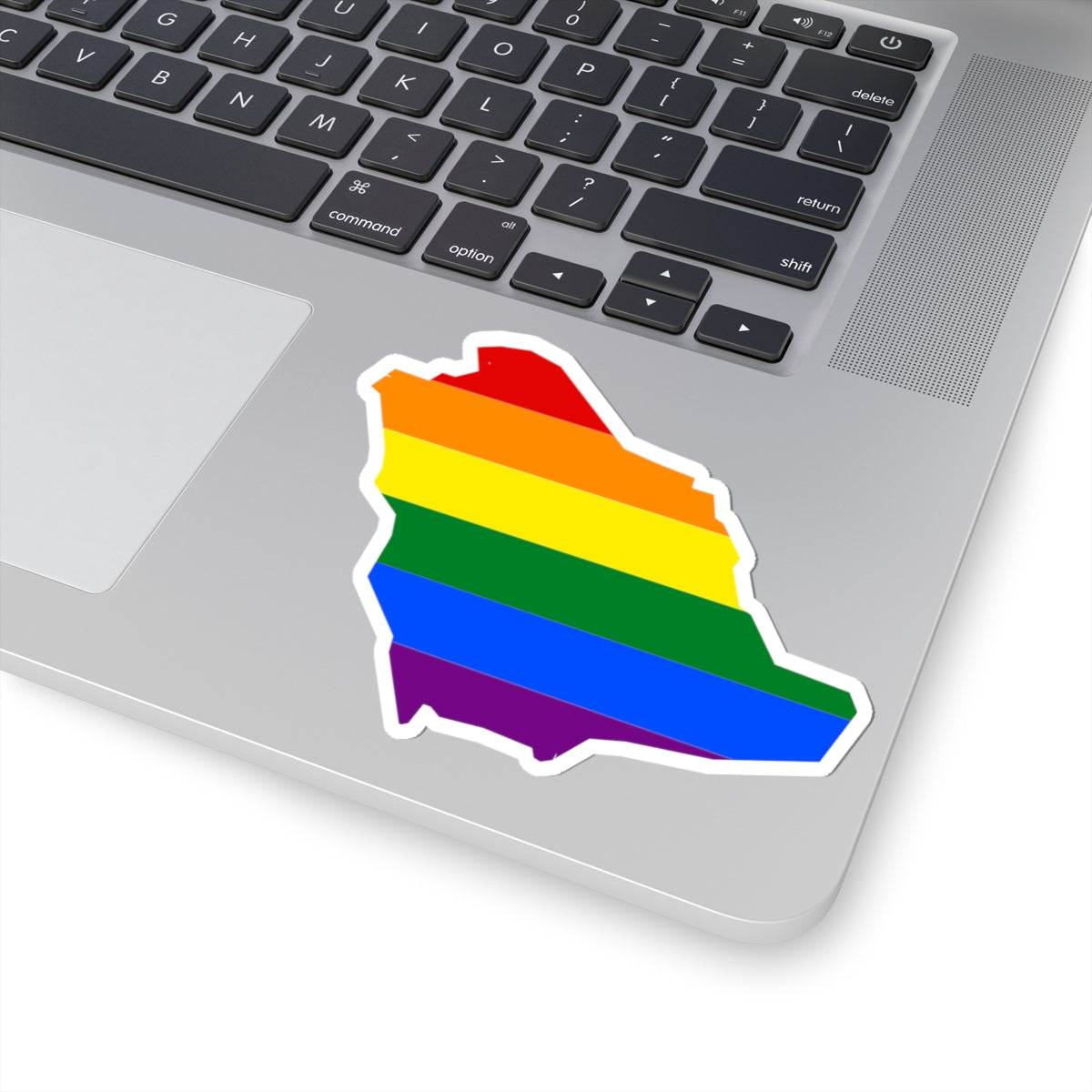LGBT flag map of Saudi Arabia (Saudi Arabia) STICKER Vinyl Kiss-Cut Decal