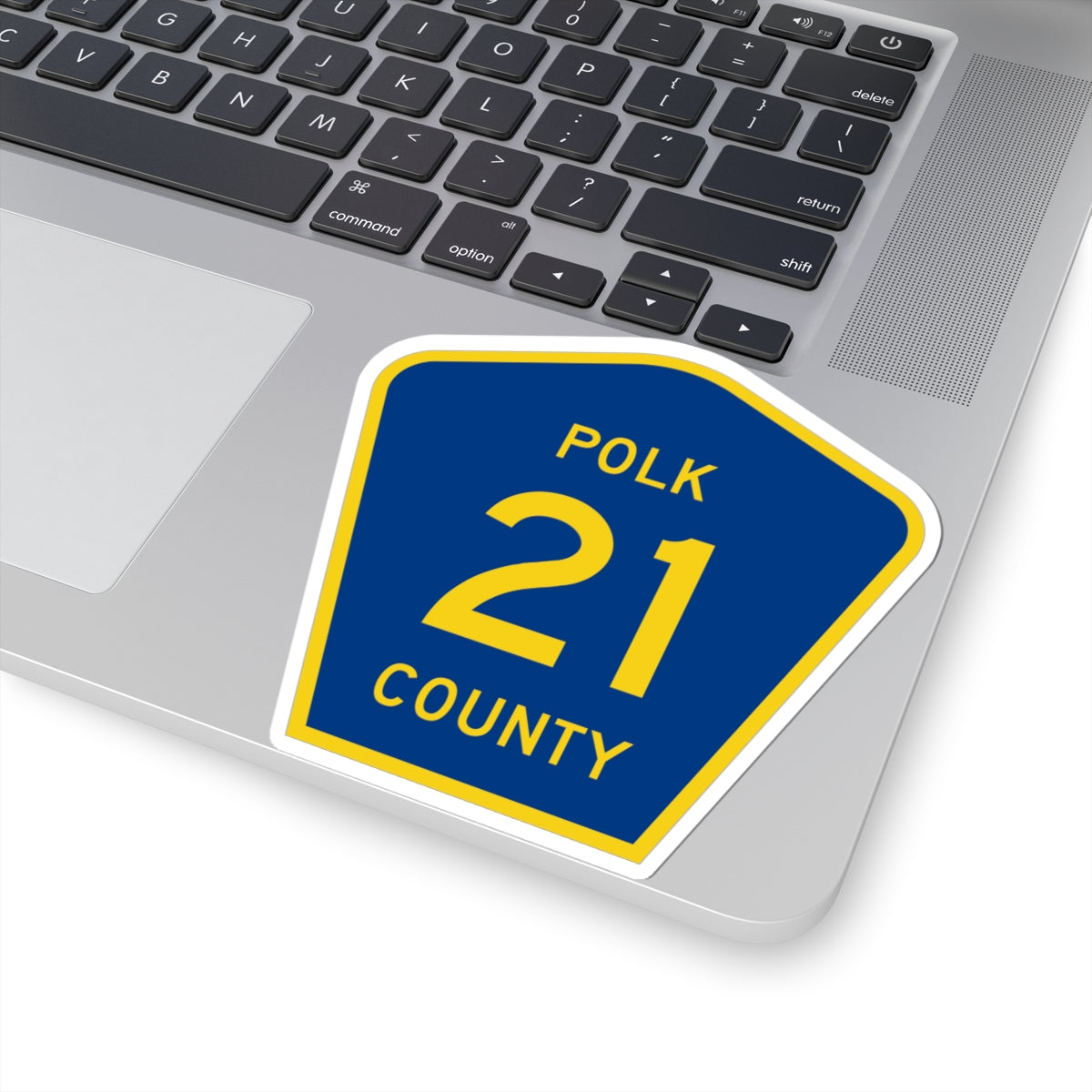 Polk County 21 (Minnesota) (Road Sign) STICKER Vinyl Kiss-Cut Decal