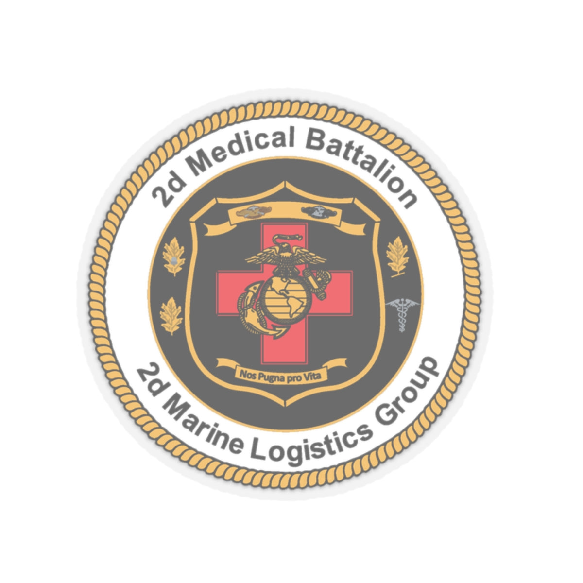 2d Medical Battalion 2d Marine Logistical Group (USMC) STICKER Vinyl Kiss-Cut Decal