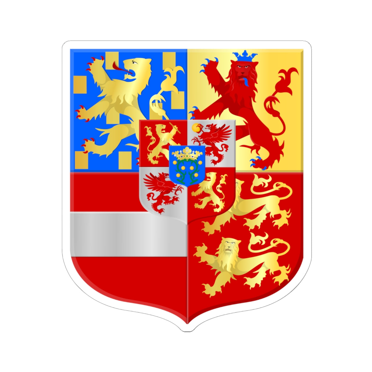 Arms Nassau-Schaumburg (Netherlands) (Coat of Arms) STICKER Vinyl Kiss-Cut Decal