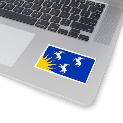 Flag of Merionethshire (United Kingdom) STICKER Vinyl Kiss-Cut Decal