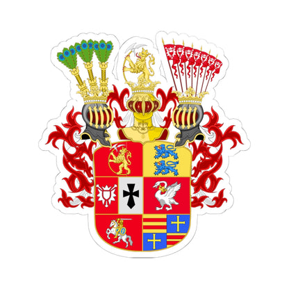 Armoiries de Jean-Adolphe de Holstein-Gottorp 1575-1616 (Denmark) (Coat of Arms) STICKER Vinyl Kiss-Cut Decal