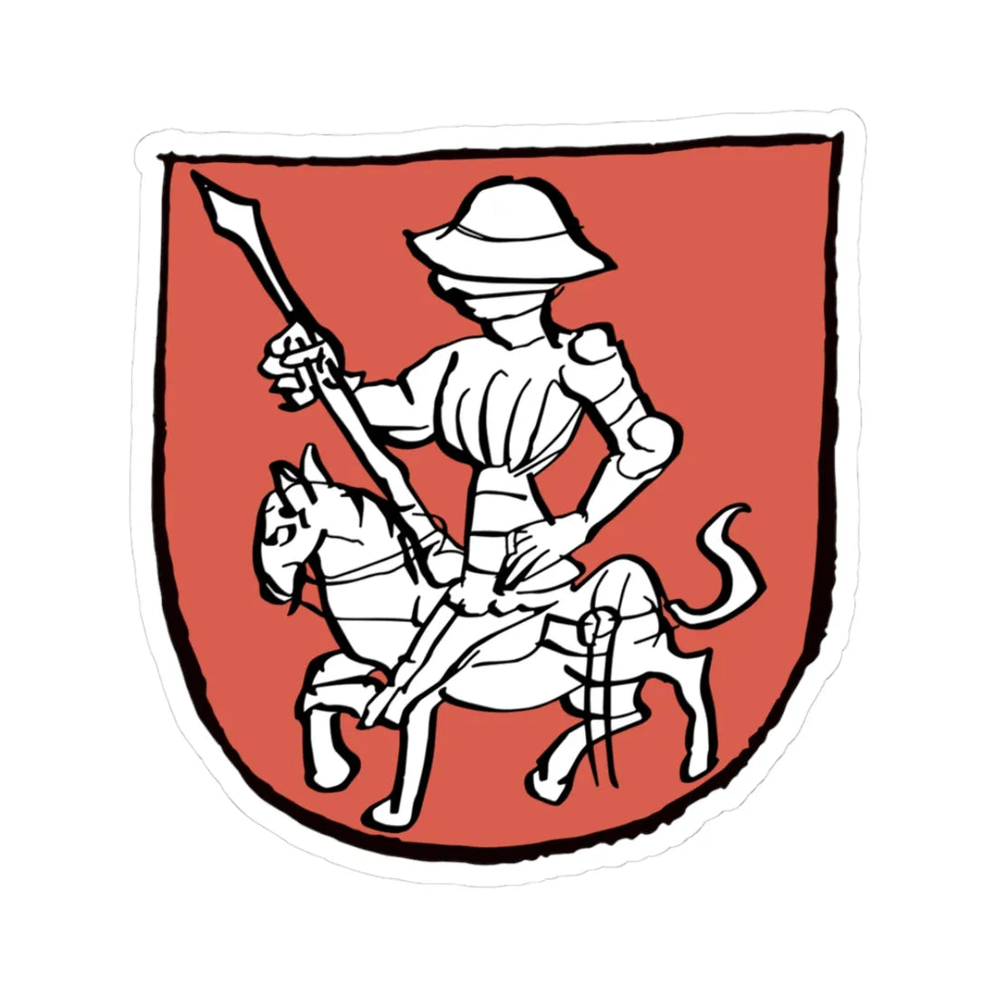 Герб Витовта с миниатюры 1443 года (Belarus) (Coat of Arms) STICKER Vinyl Kiss-Cut Decal - The Sticker Space