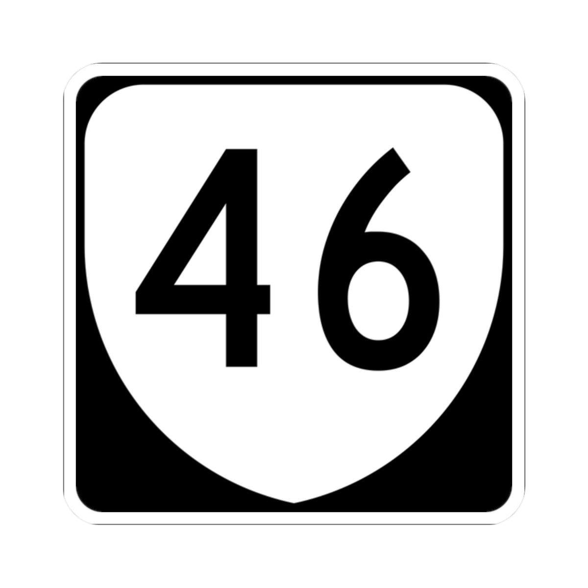 Virginia 46 (Virginia) (Road Sign) STICKER Vinyl Kiss-Cut Decal