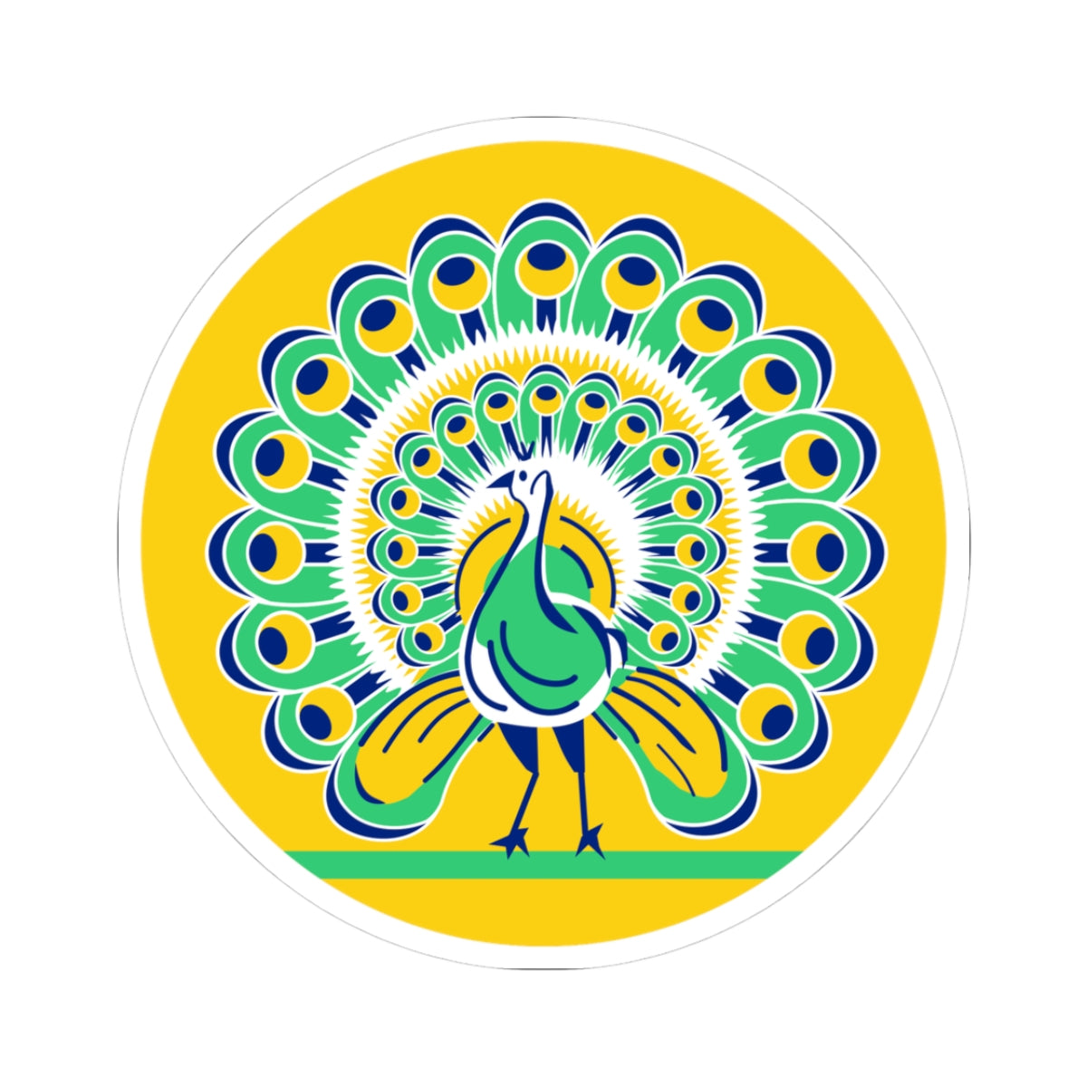 Badge of Burma 1939-1948 (Myanmar) (Coat of Arms) STICKER Vinyl Kiss-Cut Decal