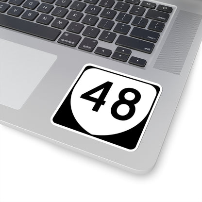 Virginia 48 (Virginia) (Road Sign) STICKER Vinyl Kiss-Cut Decal