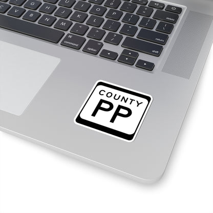 WIS County PP (Wisconsin) (Road Sign) STICKER Vinyl Kiss-Cut Decal