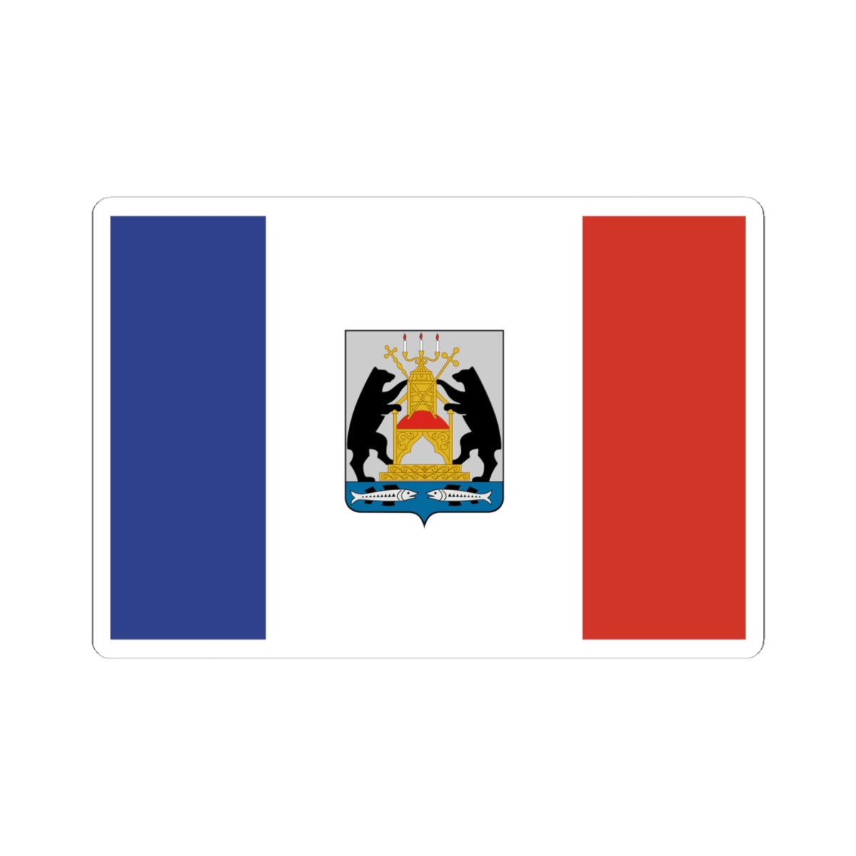 Flag of Novgorod Oblast (Russia) STICKER Vinyl Kiss-Cut Decal