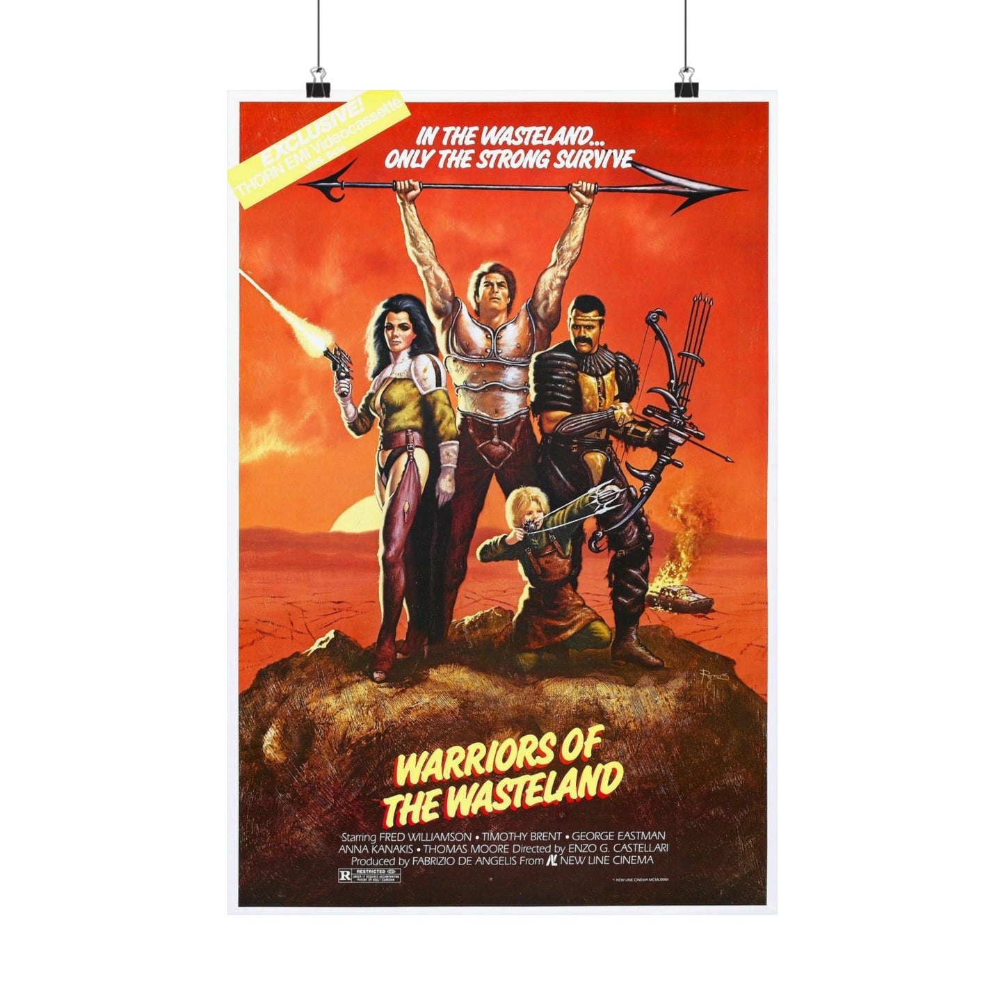 WARRIORS OF THE WASTELAND (THE NEW BARBARIANS) 1983 - Paper Movie Poster-16″ x 24″-The Sticker Space