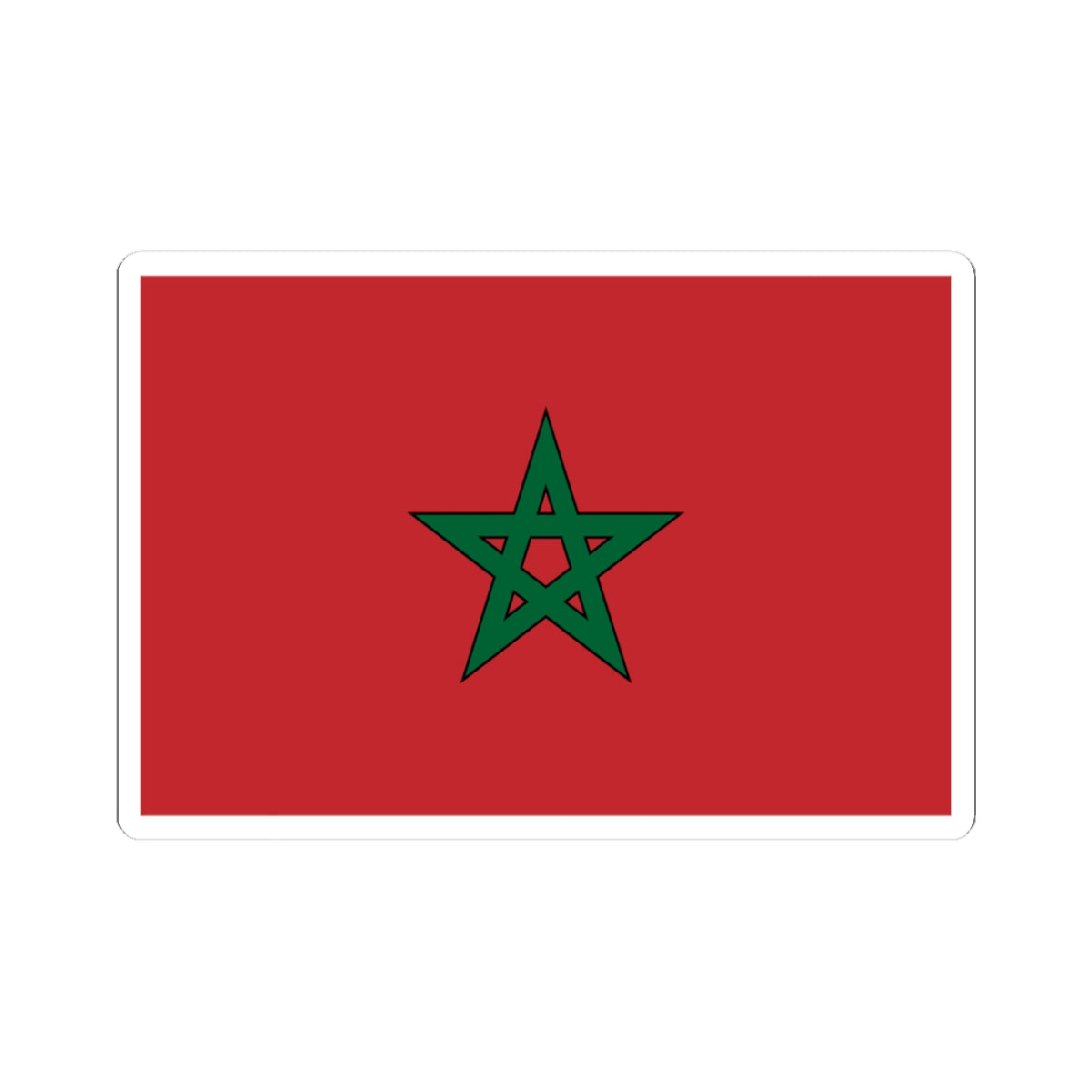 Flag of Morocco solid (Morocco) STICKER Vinyl Kiss-Cut Decal