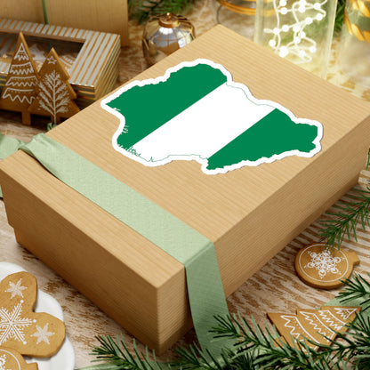Flag map of Nigeria (Niger) STICKER Vinyl Kiss-Cut Decal