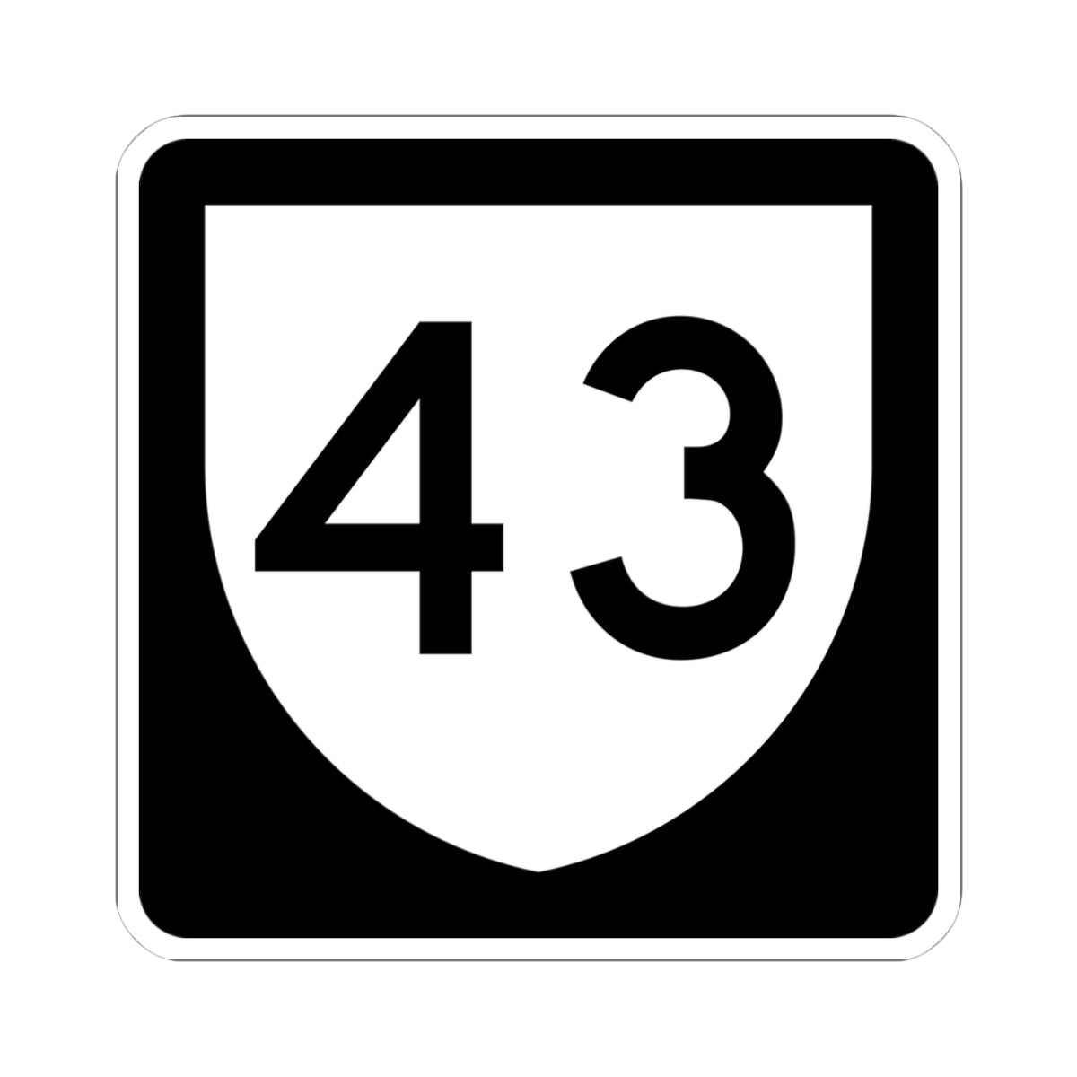 PR urban primary 43 (Puerto Rico) (Road Sign) STICKER Vinyl Kiss-Cut Decal