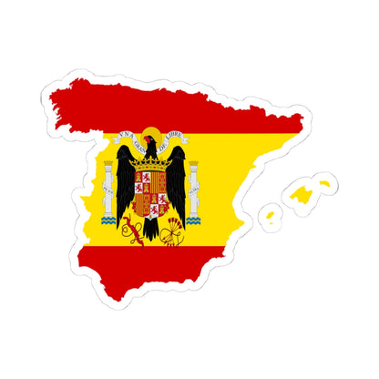 Flag-map of Spain 1938-1945 (Spain) STICKER Vinyl Kiss-Cut Decal