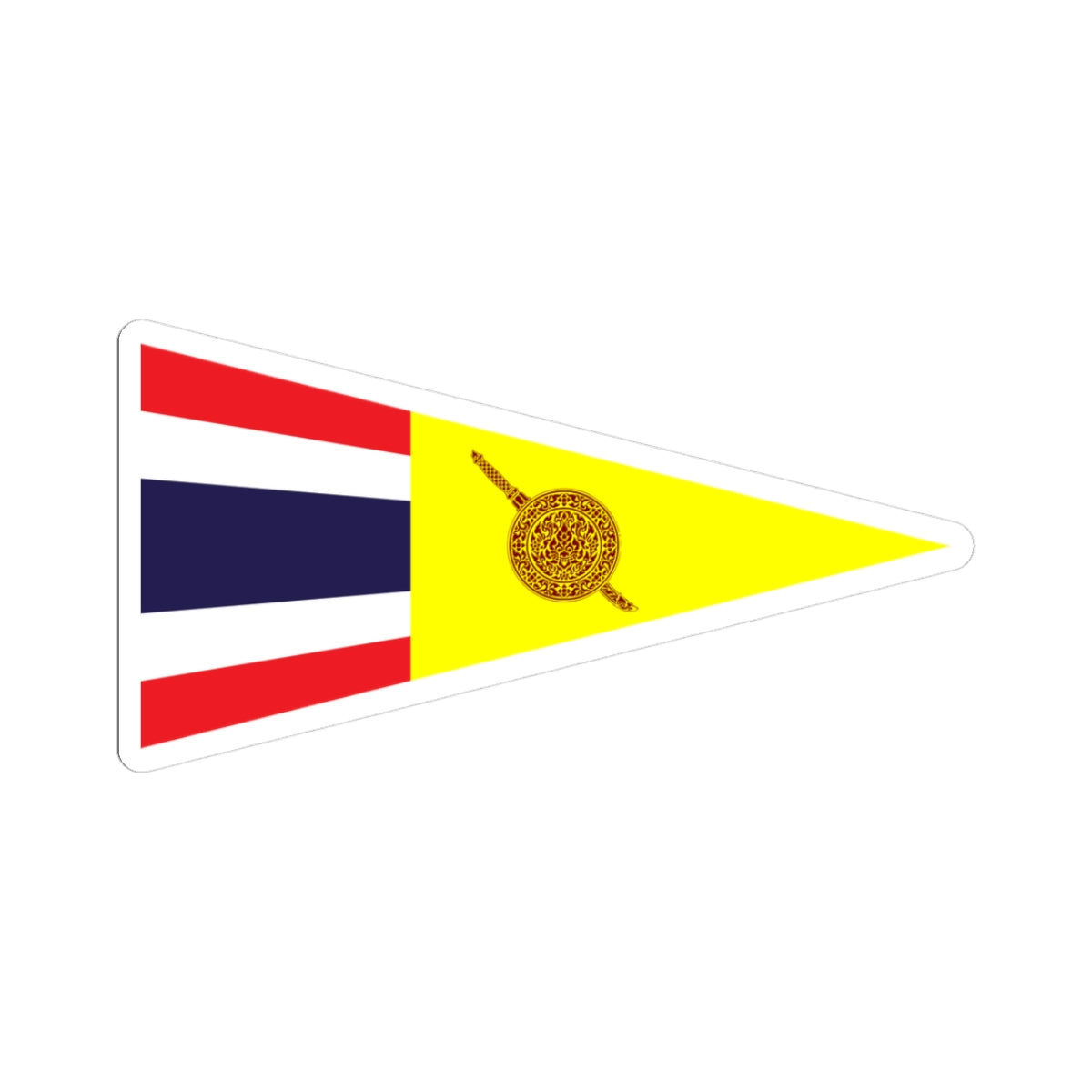 Thai Immigration Service Pennant 1979 (Thailand) STICKER Vinyl Kiss-Cut Decal