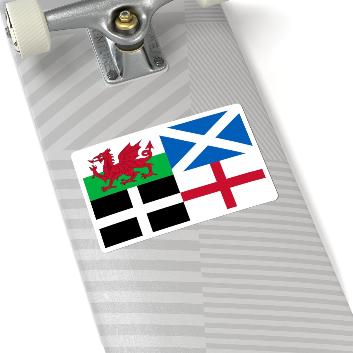 Flags of Wales Scotland Cornwall and England (England) STICKER Vinyl Kiss-Cut Decal