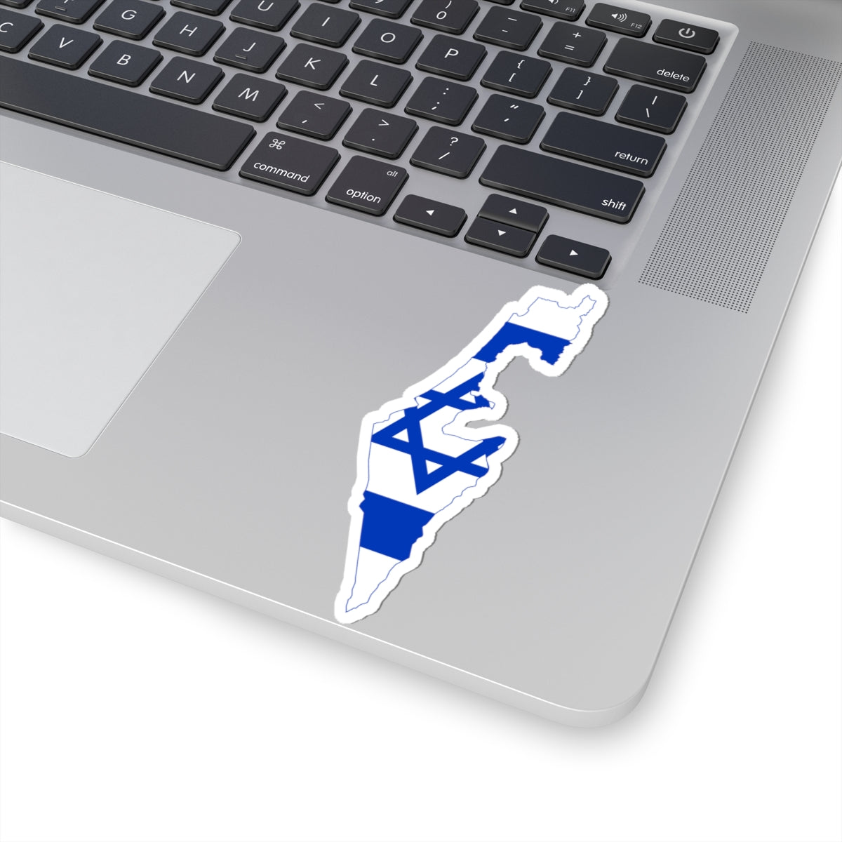 Flag-map of Israel precise boundaries (Israel) STICKER Vinyl Kiss-Cut Decal