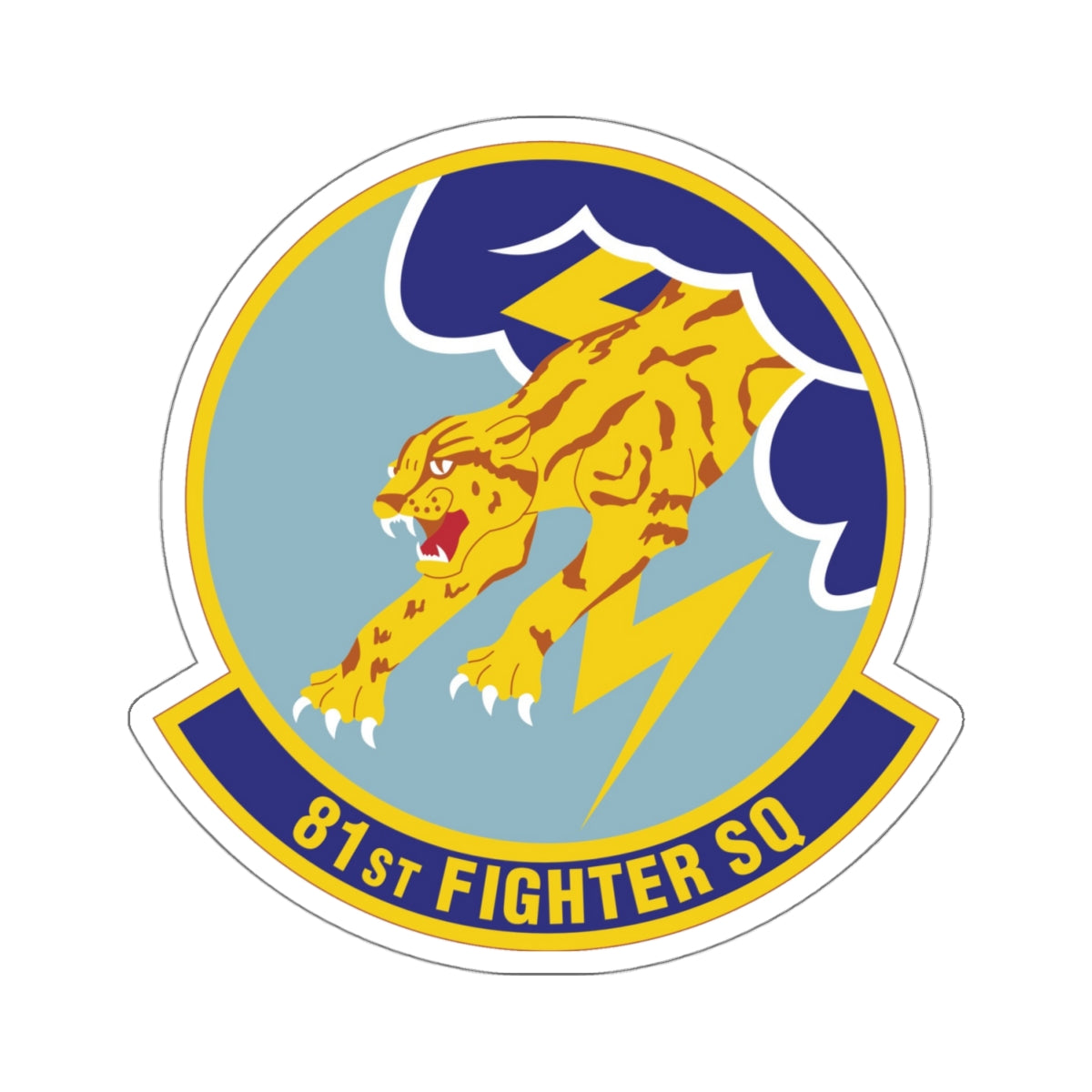 81st Fighter Squadron (U.S. Air Force) STICKER Vinyl Kiss-Cut Decal-4" × 4"-White-The Sticker Space