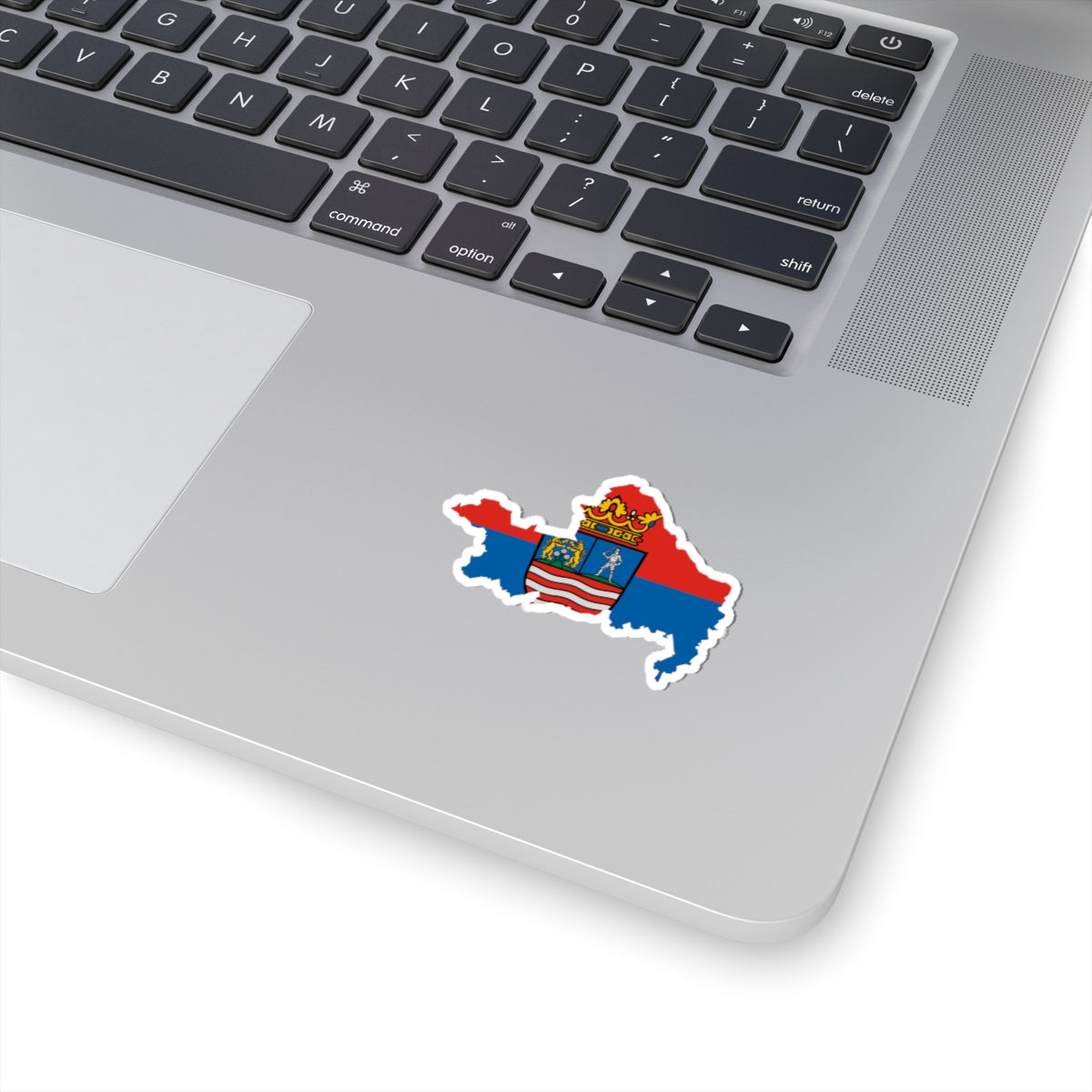 Flag-map of Gyor-Moson-Sopron County (Hungary) STICKER Vinyl Kiss-Cut Decal