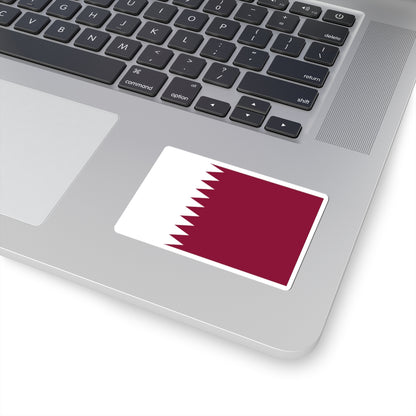 Flag of Qatar 3-2 (Qatar) STICKER Vinyl Kiss-Cut Decal
