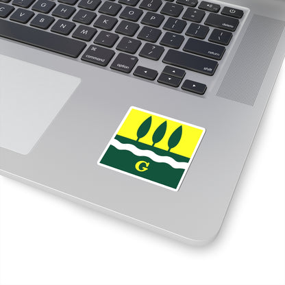 CHE Grunau ZH Flag (Switzerland) STICKER Vinyl Kiss-Cut Decal