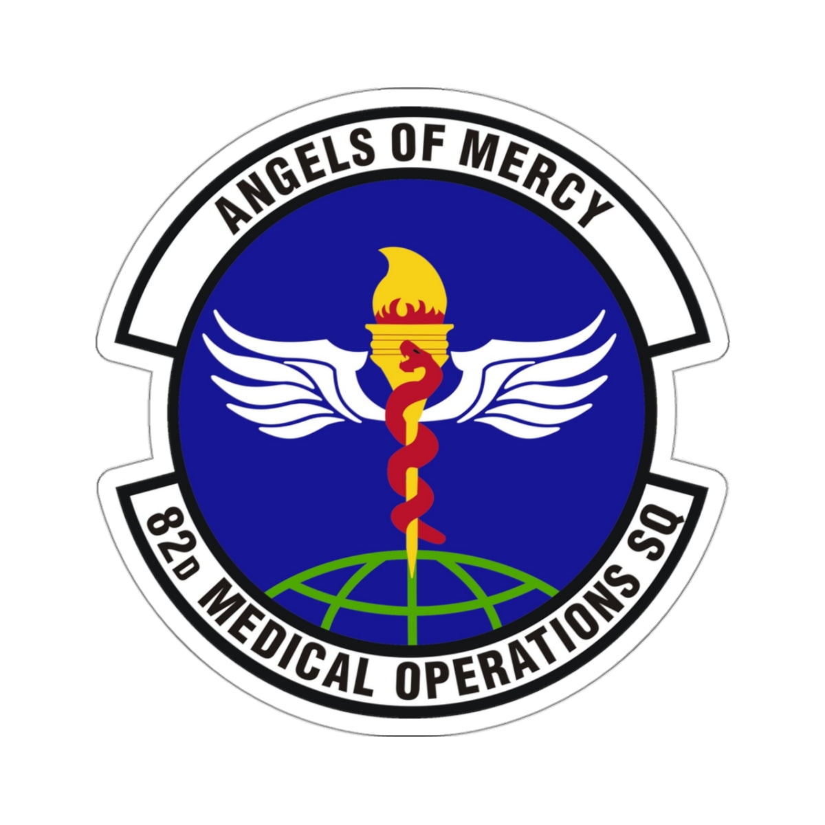 82d Medical Operations Squadron (U.S. Air Force) STICKER Vinyl Kiss-Cut Decal-3 Inch-White-The Sticker Space