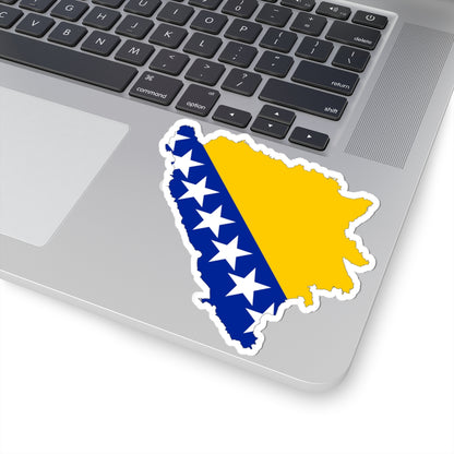 Bosnia and Herzegovina-Flagmap (Bosnia and Herzegovina) STICKER Vinyl Kiss-Cut Decal
