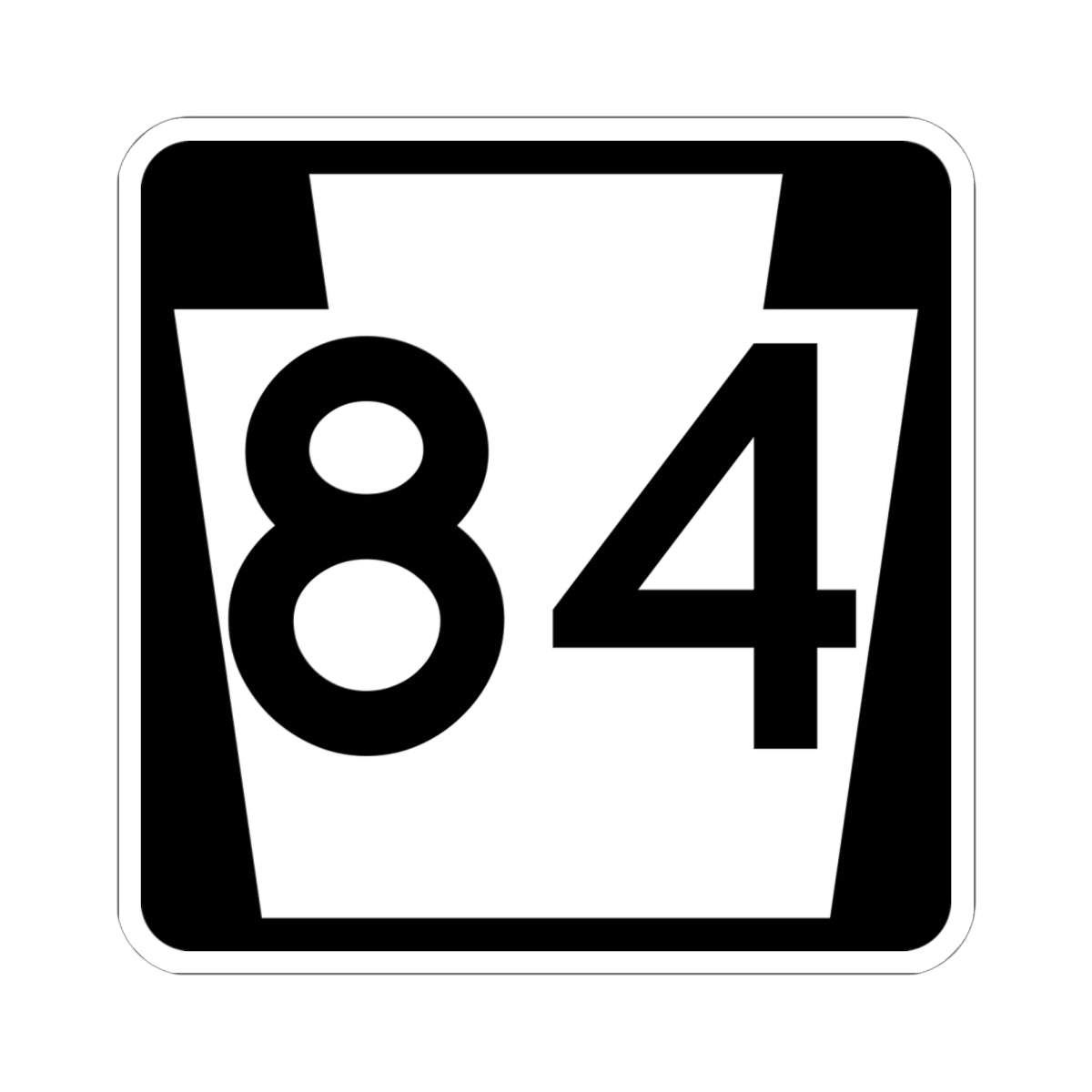 PA-84 (Pennsylvania) (Road Sign) STICKER Vinyl Kiss-Cut Decal
