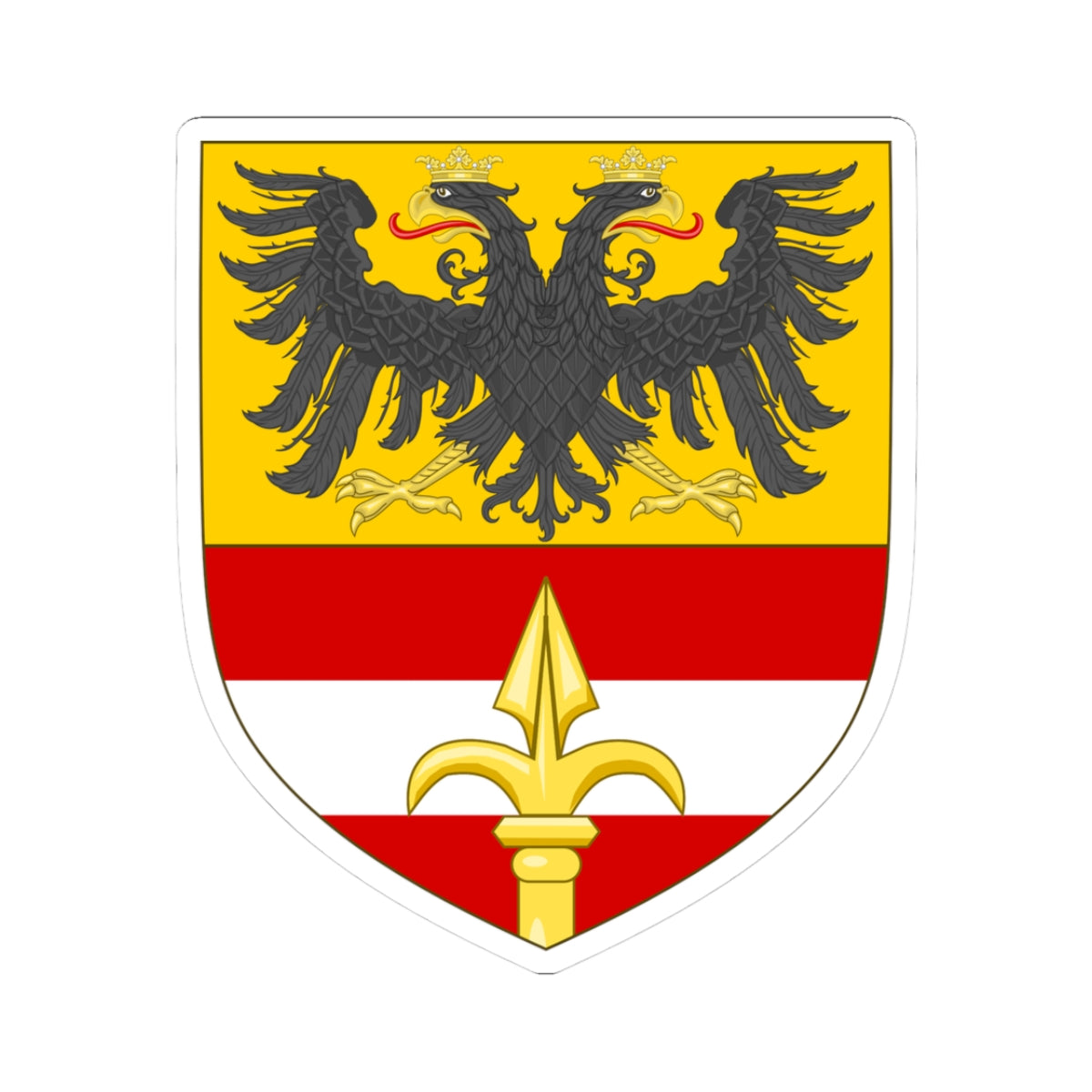 Arms of the Imperial Free City of Trieste (Slovenia) (Coat of Arms) STICKER Vinyl Kiss-Cut Decal