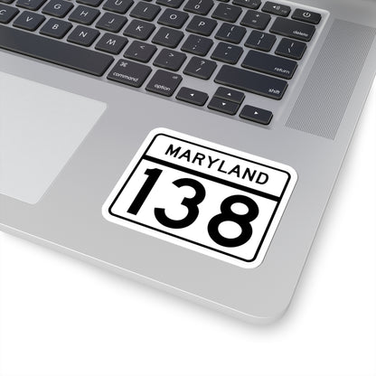 MD Route 138 (Maryland) (Road Sign) STICKER Vinyl Kiss-Cut Decal