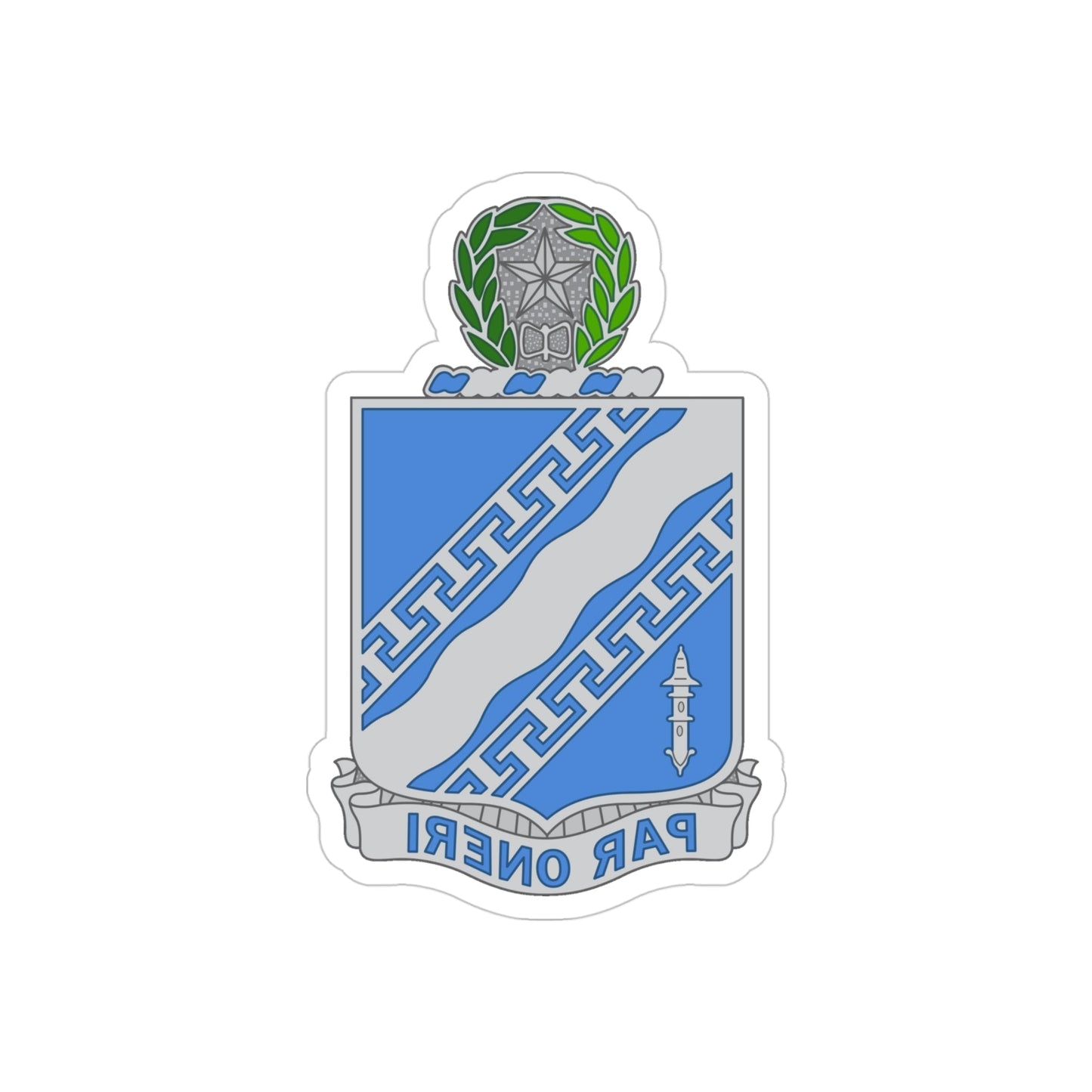 144th Infantry Regiment (U.S. Army) REVERSE PRINT Transparent STICKER-4" × 4"-The Sticker Space