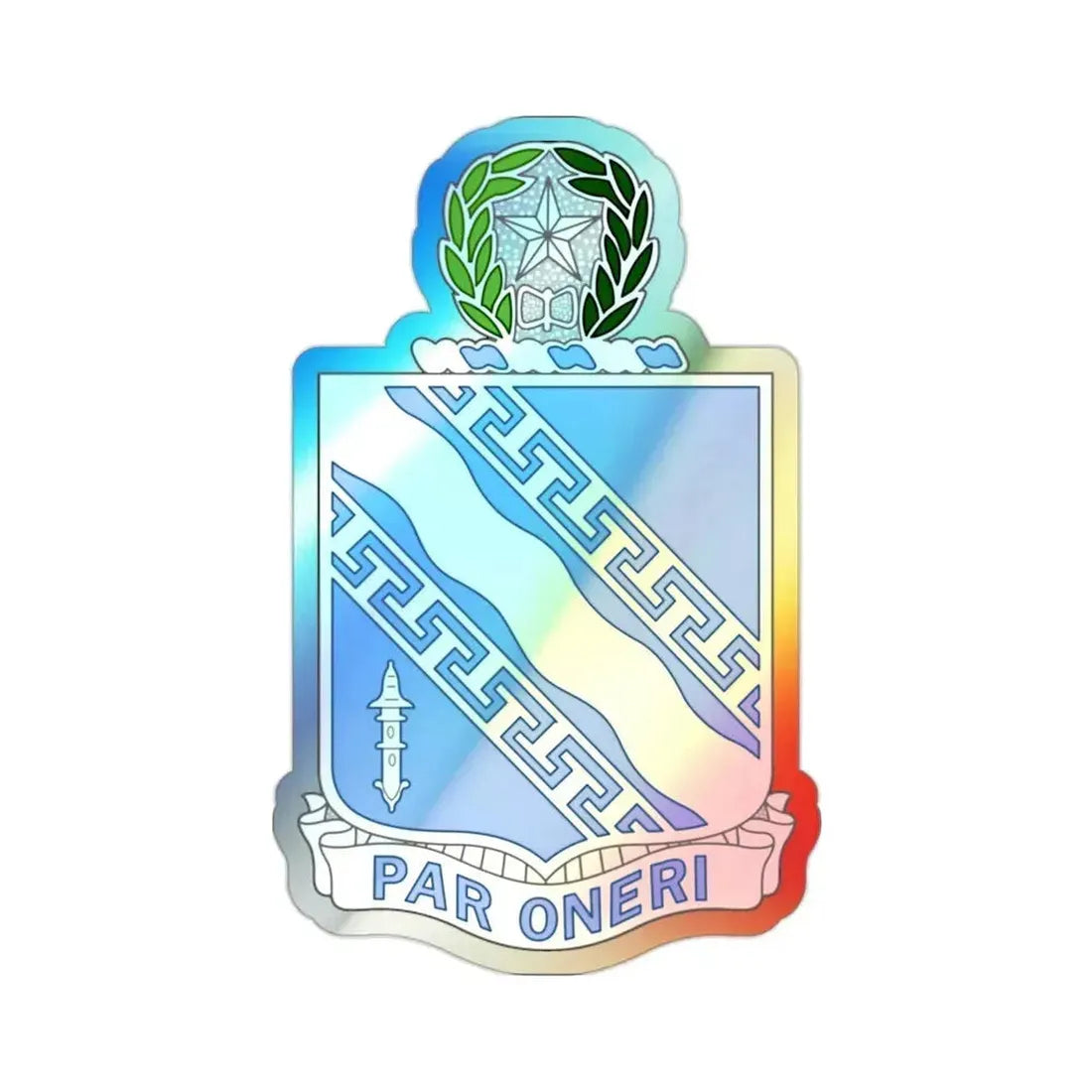144th Infantry Regiment (U.S. Army) Holographic STICKER Die-Cut Vinyl Decal 2 Inch Holographic - The Sticker Space