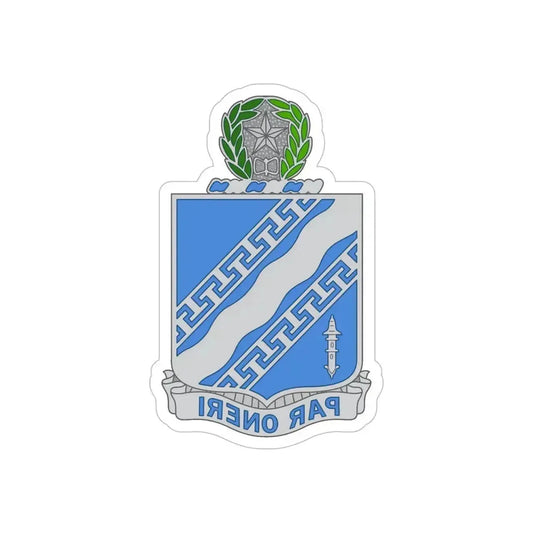 144th Infantry Regiment (U.S. Army) REVERSE PRINT Transparent Die-Cut STICKER 6 Inch Die-Cut Transparent - The Sticker Space